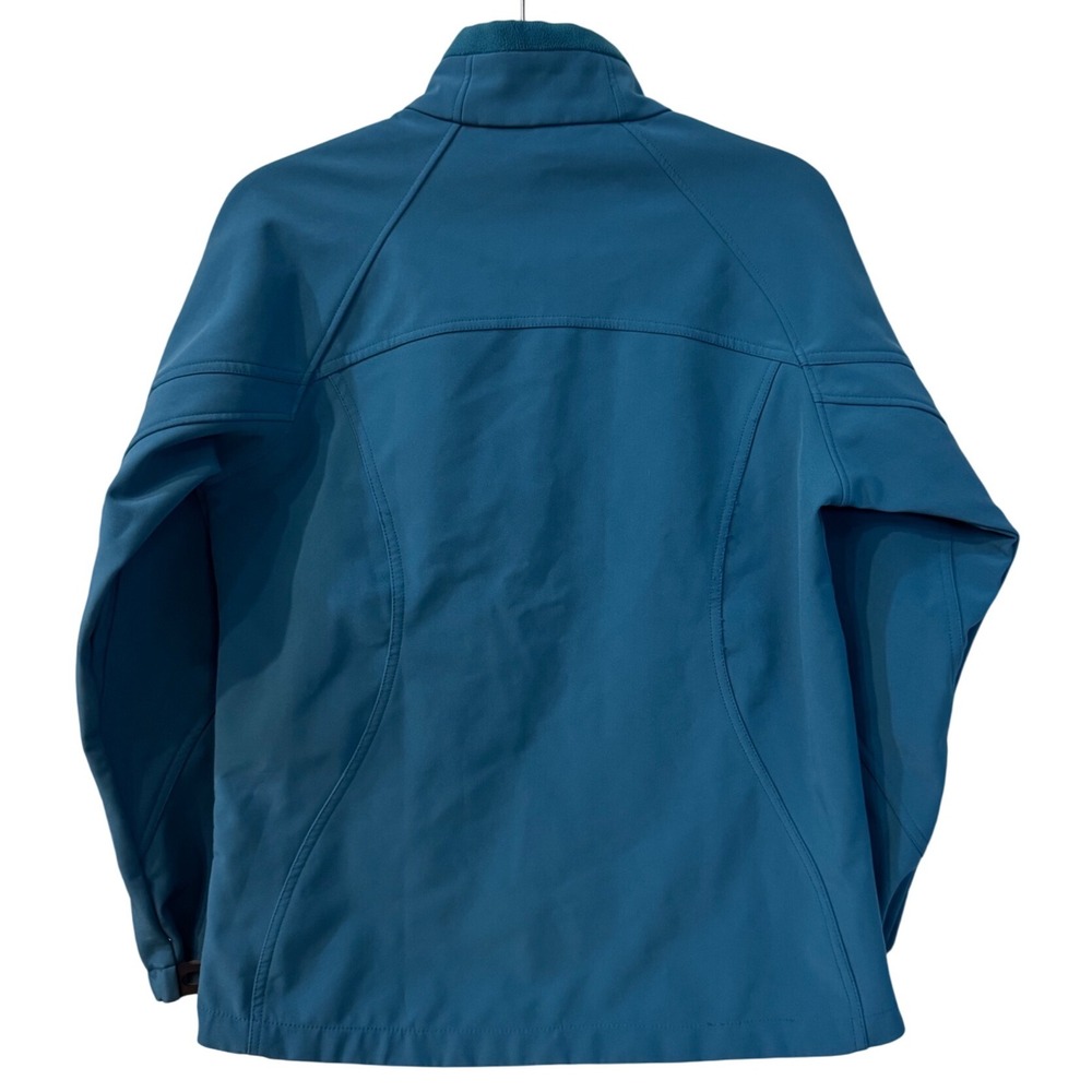 Black Diamond Turquoise Mock Neck Zip Up Jacket Women's Long Sleeve Raglan - Picture 2 of 10